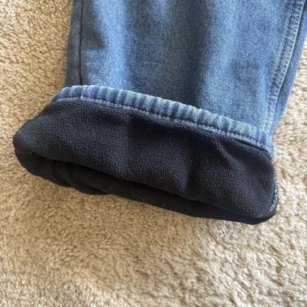 Key Workwear‎ Fleece Lined Jeans Men's 40x30 Indigo Enzyme Wash Insulated 4732 - Picture 13 of 16